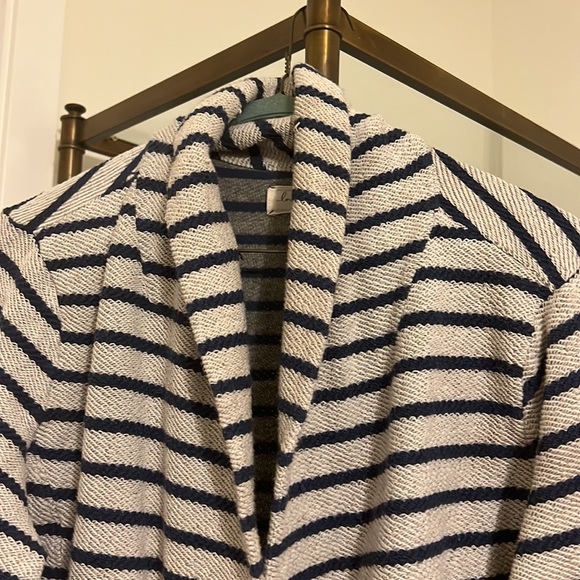 Grey and blue knit blazer, XL, The Loft. Distressed, casual layering piece. - Picture 2 of 5